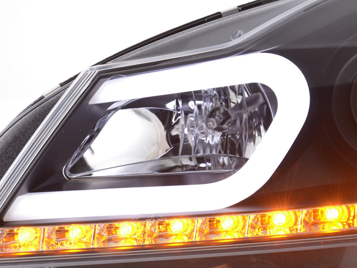 Scheinwerfer Set Daylight LED TFL-Optik Mercedes C-Klasse W204 11-14 schwarz Scheinwerfer Set Daylight LED TFL-Optik Mercedes C-Klasse W204 11-14 schwarz